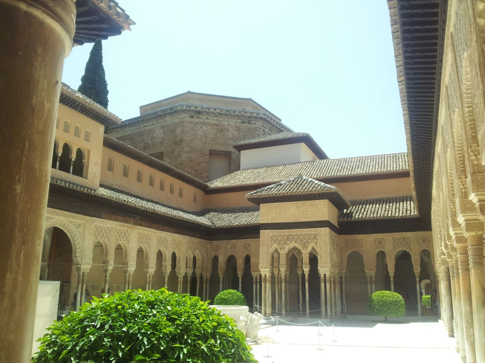 uno scorcio dell'Alhambra dall'interno
